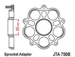 Звезда ведомая алюминиевая JT JTa750B (JTa750B) (a750B) для Ducati Road