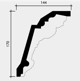Карниз 1.50.280 - 170*144*2000мм