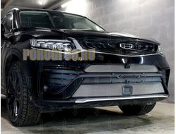 Защита радиатора для Geely Tugella 2020- chrome низ с датчиками