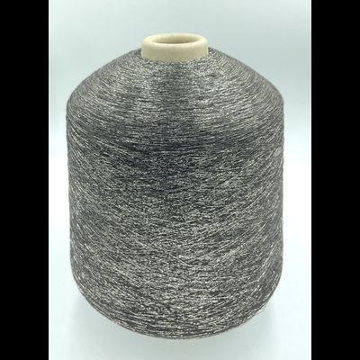 TORCITURA di DOMASO BACH LUREX  люрекс 1/ 34000 65% ВИСКОЗА 35% PL  (вес 50 грамм, длина 1700 метров) цв.204 серебро на чёрном