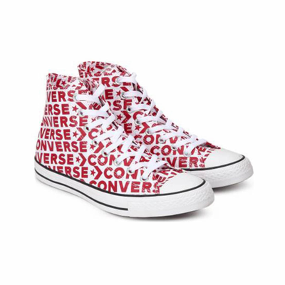Converse All Star LOGO красные высокие