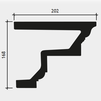 Карниз 4.32.101 сборный - 168*202*2000мм