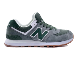 New Balance 574 Classic (Серые с зеленым)