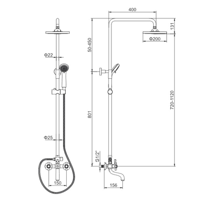 Душевая система LEDEME L2419