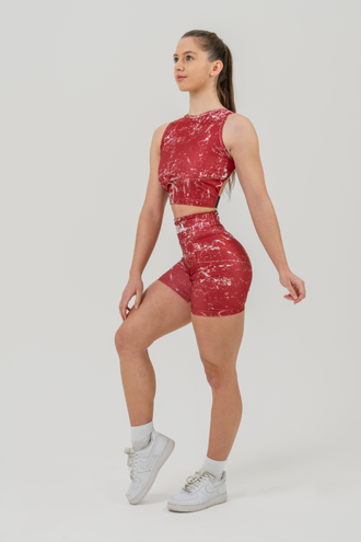 Шорты HIGH WAISTED LEGGINGS SHORTS 5″ HAMMIES 615 Красные