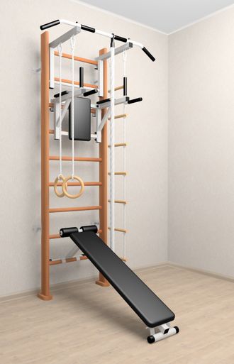Деревянный тренажер стенка в квартиру с креплением к стене для взрослых ...
