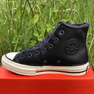 Зимние Кеды Converse Chuck 70 Cozy Club Almost Black