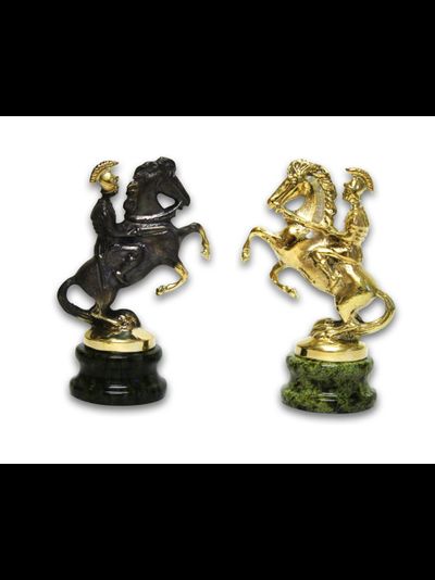 Шахматы "Воины" из камня и бронзы, разные размеры