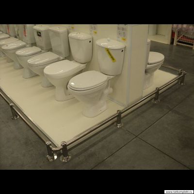 Защита прилавков и торгового оборудования от тележек. Отбойники из нержавейки