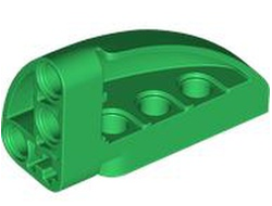 Technic, Panel Curved 5 x 3 x 2 Corner Quarter Ellipse, Right, Green (2442 6467872 6498841)