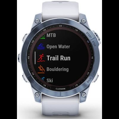 Умные часы Garmin Fenix 7 Sapphire Solar 47 мм Wi-Fi, титановый синий минерал