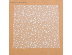 Ацетатный лист «Белые звезды», 30,5?30,5 см