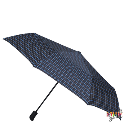 5-MCH Зонт муж. Fabretti, облегченный суперавтомат, 3 сложения, клетка
