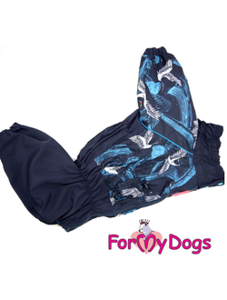 Дождевик синий Wings для мопсов и французов