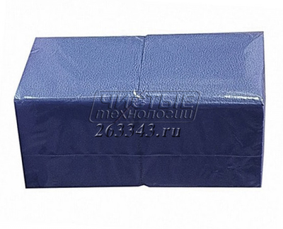 Салфетки столовые, однослойные, цвет синий, 24х24 см