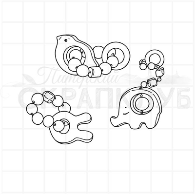 ФП штамп "Деревянные погремушки"