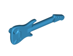 Minifigure, Utensil Musical Instrument, Guitar Electric, Dark Azure (11640 / 6174618)