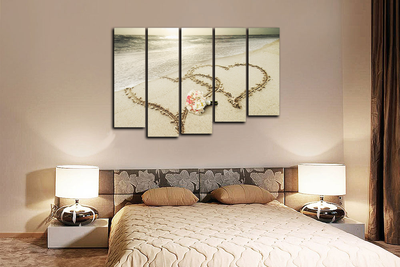 Модульная картина "Любовь на берегу"