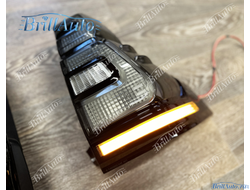 Стопы Toyota Land Cruiser Prado 150 2009-2017 стиль 2018+ с анимацией (дымчатые)