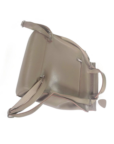 (АРТИКУЛ: 9038/51) ЖЕНСКИЙ РЮКЗАК СРЕДНЕГО РАЗМЕРА, НАТУРАЛЬНАЯ КОЖА ПОД КРОКОДИЛА, БЕЖЕВЫЙ "КОФЕ С МОЛОКОМ"