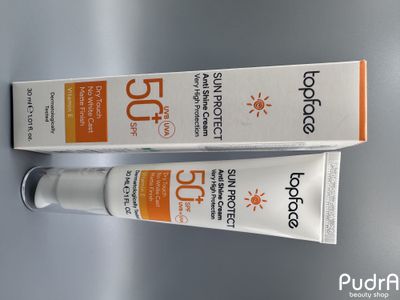 Topface Cолнцезащитный крем Sun Protect Anti Shine 50+ PT806 001, 30 мл