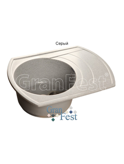 Мойка из искусственного камня Granfest RONDO GF-R650L с сифоном