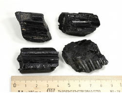 Турмалин чёрный шерл в ассортименте, кристалл /фрагмент кристалла, Бразилия (34-45 мм, 26-28 г) №29746