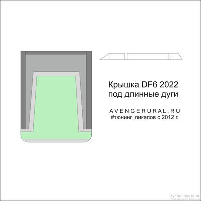 Крышка алюминиевая под штатную дугу в кузов пикапа Dongfeng Rich 6 эксклюзивно от AvengerUral.ru