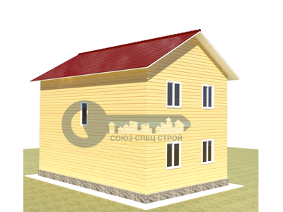 ДЖ-15 ГАБАРИТНЫЕ РАЗМЕРЫ: (9Х6М) 2 ЭТАЖА, ОБЩАЯ ПЛОЩАДЬ: 108М²