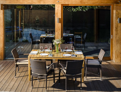 Обеденный комплект Aura 170 см на 6 персон со стульями