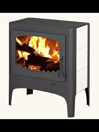 Печь-камин БАВАРИЯ ЭКО с плитой две конфорки