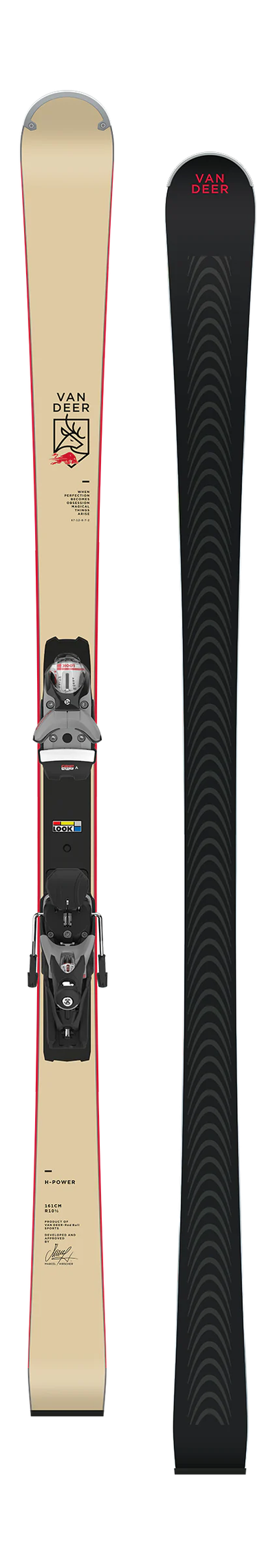 Тестовые для экспертов Van Deer H-POWER SAND Длина 154cm Радиус 10м + Платформа Look R22 WC с креплениями LookSPX12