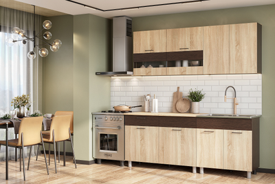 Босфор (2000) Дуб Венге/Дуб Сонома кухонный гарнитур