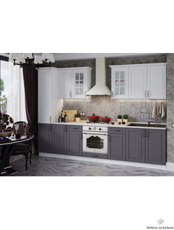 Лондон белый/графит модульная кухня