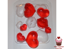 Форма пластик Сердечки Поцелуйчики