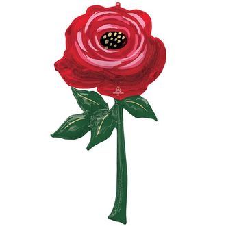 Цветок Роза красная 127см