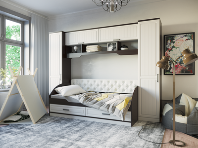 Композиция Детской Венеция-1 Венге/Белое дерево