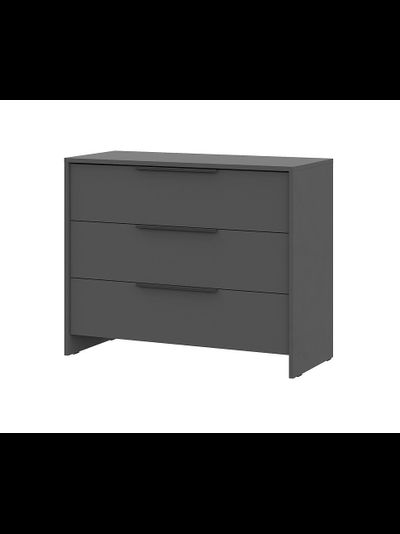 Камелия комод 3 ящика Графит серый