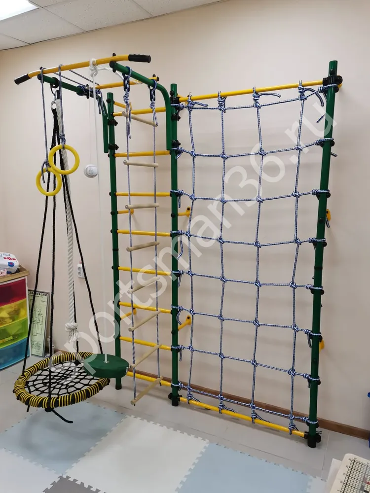 ДСК с креплением к стене с РТ + сетка для лазанья, 
качели "Гнездо" 60 см