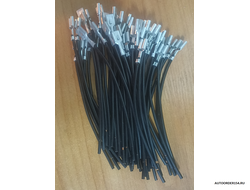 Разъем мама с проводом (омедненным) 6.3 с фиксацией (цена за 100 шт.)