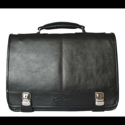 Кожаный портфель Arietta black (арт. 2018-01)