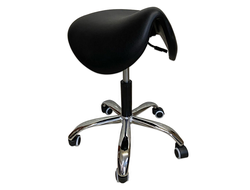 Стул мастера с подъемником - Седло (ХРОМ)
