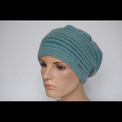 Берет бирюзовый вязаный Vizio Италия 6713 В