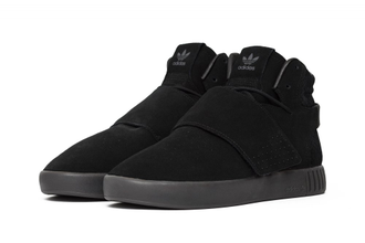 Adidas Tubular Высокие черные/замша (36-45) Арт. N014F