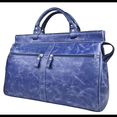 Кожаный саквояж Veano blue (арт. 4004-07)