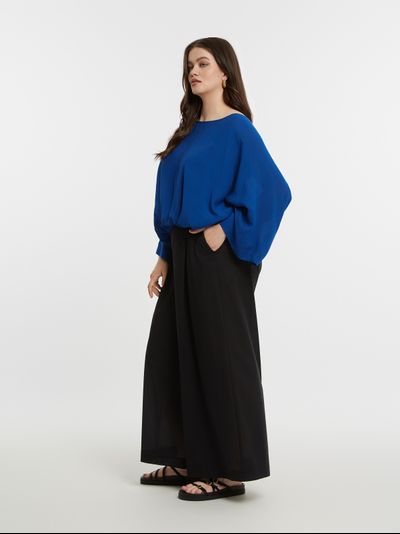 Брюки-палаццо женские черные