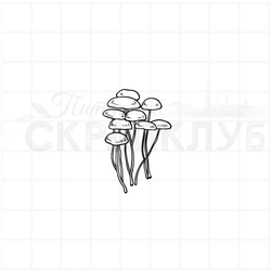 Штамп для скрапбукинга Опята