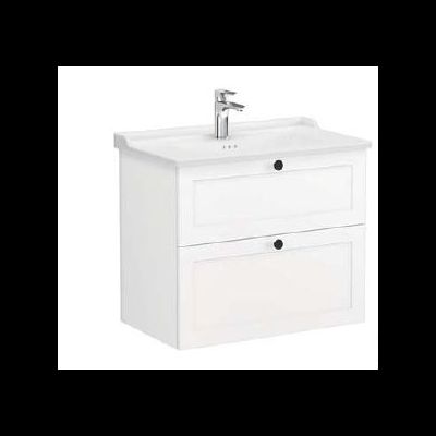 Модуль с классической раковиной, Vitra Root Classic, 80 см, 2 ящика, матовый белый, 68869