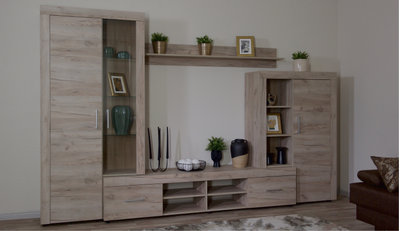 Гостиная Джерси, дуб крафт серый