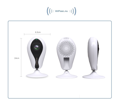 Видеоняня /WiFi IP видеокамера панорамная 180*110*  с DVR, Full HD (360EyeS)